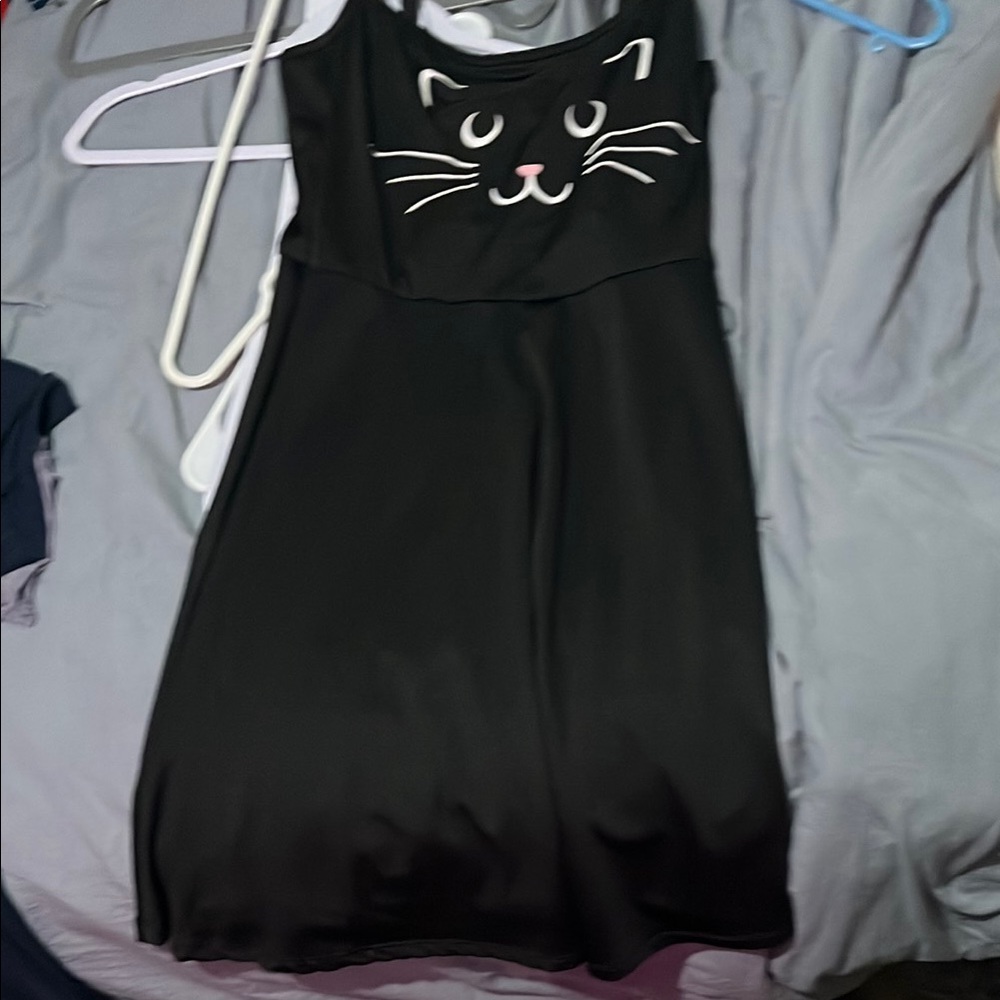Hot Topic Black Sleeveless Sundress with Crew Neck
